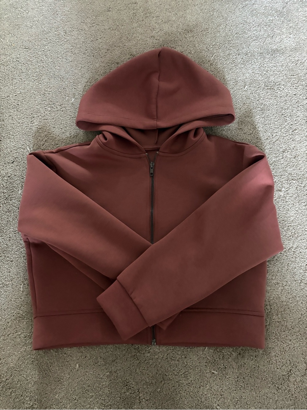 a new day Cropped Hoodie in Dusty Rose Mauve